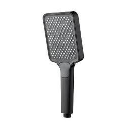 Лейка душевая Splenka S450.52.06, 107 мм, L 262 мм ручная, прямоугольная, 3 режима, цвет черный, ABS пластик, для душа/ванной