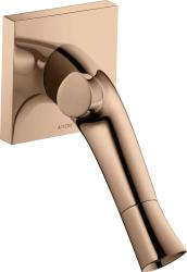 Смеситель для раковины Axor Starck Organic, двухвентильный, настенный/встраиваемый, скрытого монтажа, фиксированный излив, длина излива 18,7 см, керамический, латунь, цвет: полированное красное золото, незапираемый сливной набор