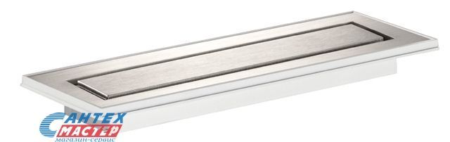 Решетка с подрамником из нержавеющей стали-матовая 300х100, HL 052.1 - 300 x 100