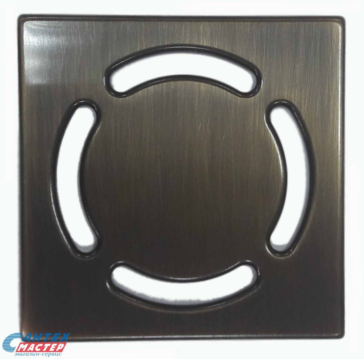 Решетка KLIK-KLAK 115х115, нержавеющая сталь, покрытие "бронза" HL 037Pr.32E