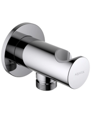 Шланговое подключение Aquatek AQ2464CR цвет хром, с держателем душевой лейки, резьбовое соединение, настенное, для душа/ванной, латунь