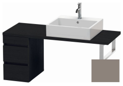 Тумба/шкафчик для консоли/столешницы Duravit DuraStyle под раковину 30х54,8х51,2 см, подвесная, ДСП, цвет: дуб черный/базальт, 2 выдвижных ящика, прямоугольная