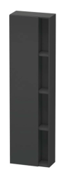 Пенал Duravit DuraStyle, 50x24x180 см, подвесной, (левый), с дверцей, с закрытыми/открытыми полками, цвет: графит матовый, в ванную комнату