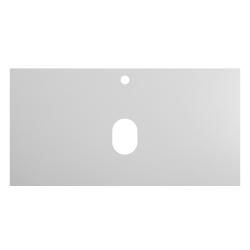 Столешница под раковину BelBagno, 91,6х46,8х1,1 см, керамогранит, прямоугольная, цвет белый матовый, для накладной раковины/умывальника/рукомойника, с отверстием
