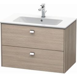 Тумба/шкафчик для консоли/столешницы Duravit Brioso под раковину 82х48х44,2 см, подвесная, ДСП, цвет: сосна серебристая/хром, 2 выдвижных ящика, прямоугольная