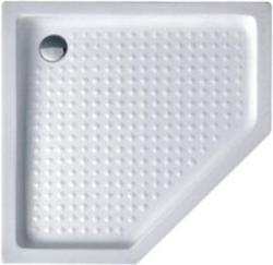Душевой поддон Cezares Tray A, 90х90х15 см, пятиугольный/угловой, акриловый, низкий, белый, с бортиком, с антискользящим покрытием, литой, литьевой, для душа