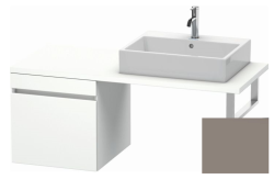 Тумба/шкафчик для консоли/столешницы Duravit DuraStyle под раковину 50х54,8х51,2 см, подвесная, ДСП, цвет: белый глянец/базальт, 1 выдвижной ящик, прямоугольная