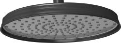 Верхний душ AXOR Montreux 240, настенный/потолочный монтаж, круглый, с 1 режимом, размер 24 см, металлический, цвет: шлифованный черный хром, для душа/ванной