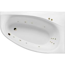 Ванна Excellent Kameleon LINE, 170х110 см, акриловая, цвет- белый/бронза, (с гидромассажем), с каркасом, асимметричная, правосторонняя, правая, приставная/встраиваемая