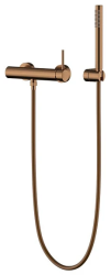 Смеситель для душа Knotlor Eclipse, однорычажный, настенный, керамический, нержавеющая сталь, цвет бронза
