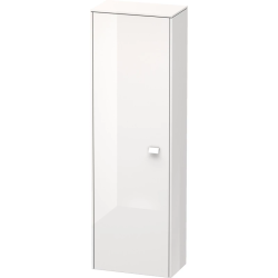 Пенал Duravit Brioso L, 42x24x133 см, подвесной, (левый), с дверцей, с полкой, со стеклянными полками, цвет: белый глянец, в ванную комнату