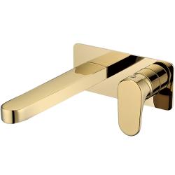 Смеситель для раковины/умывальника Boheme Spectre, встраиваемый, однорычажный, неповоротный, керамический, длина излива 210 мм, латунь, цвет золото