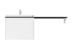 Тумба под столешницу Velvex Klaufs 560-0-1, 558х433х600 мм, подвесная, для стиральной машины, цвет белый, 1 выдвижной ящик/выдвижной органайзер, МДФ, универсальная, в ванную комнату