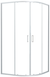 Душевое ограждение IDDIS Zodiac  100х100х195 см, прозрачное стекло, профиль глянцевый хром, левое/правое, четверть круга/угловое, две двери раздвижные, из прозрачного стекла, (душевой уголок/ перегородка без поддона) стеклянное