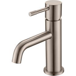 Смеситель для раковины/умывальника Boheme Uno, однорычажный, неповоротный, керамический, длина излива 120 мм, латунь, цвет никель