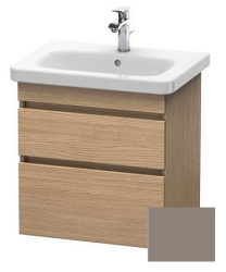 Тумба/шкафчик для консоли/столешницы Duravit DuraStyle под раковину 40х47,8х51,2 см, подвесная, ДСП, цвет: дуб европейский/базальт, 2 выдвижных ящика, прямоугольная