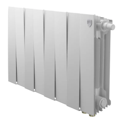 Радиатор отопления Royal Thermo PianoForte 300 Bianco Traffico VDR80 (8 секций) биметаллический, нижнее, правое подключение, для квартиры, дома, водяные, мощность 984 Вт, настенный, батарея, белый