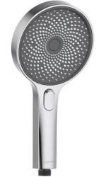 Лейка душевая Aquatek Оберон 130 мм круглая, 3 режима, хром, пластик, ручная, для душа/ванной