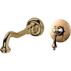 Смеситель для раковины Cezares Margot, встраиваемый, однорычажный, длина излива 215 мм, неповоротный, керамический, латунь, цвет бронза, без донного клапана, внутренний/скрытый монтаж