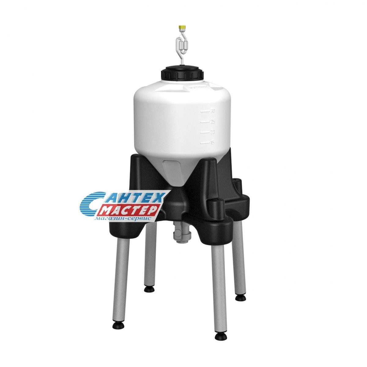 Емкость пластиковая (бак) Экопром ЦКТ 60 литров с подставкой ,комплектация премиум (цвет-белый) 113.0003.000.0