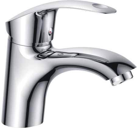 Смеситель для умывальника HAIBA однозахватный, неповоротный, латунный, длина 157 мм, латунь, цвет хром