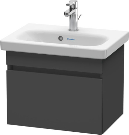 Тумба/шкафчик для консоли/столешницы Duravit DuraStyle под раковину 60х54,8х51,2 см, подвесная, ДСП, цвет: графит матовый, 1 выдвижной ящик, прямоугольная