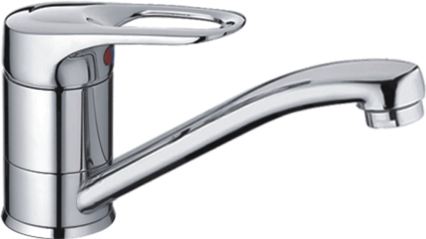 Смеситель для умывальника HAIBA однозахватный, поворотный, латунный, длина 207 мм, латунь, цвет хром