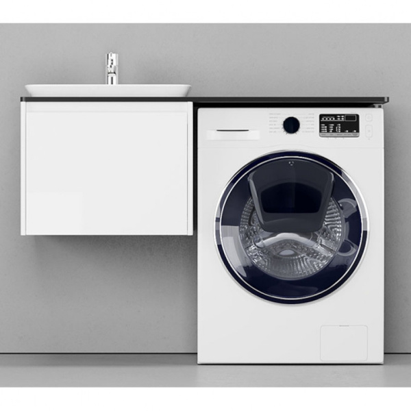 Тумба под столешницу Velvex Klaufs 56*60.1Y, 558х433х600 мм, подвесная, цвет белый, 1 выдвижной ящик/выдвижной органайзер, МДФ,  правая/левая, правосторонняя/левосторонняя/универсальная, в ванную комнату