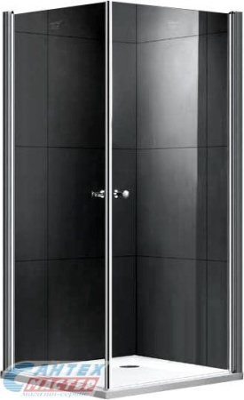 Душевой уголок Gemy New Rockсoco 80х80х190 см, без поддона, квадратный, без крыши, стеклянный, пластиковый, полированный хромированный профиль, комплект, для душа, ванной, квартиры, дома, дачи, размеры, метр, литой, литьевой, сантехника (Джеми)