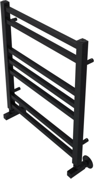 Полотенцесушитель Aquatek Альтаир водяной П7 500х600 мм черный муар, нержавеющая сталь, лесенка, подключение нижнее