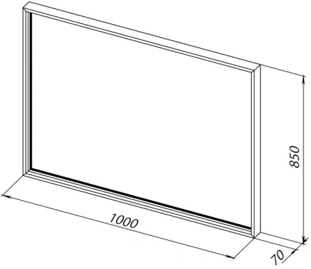 Зеркало Allen Brau Liberty 100х85х7 см с подсветкой, сенсорный выключатель, прямоугольное, подвесное/настенное, цвет рамы черный браш, для ванной комнаты