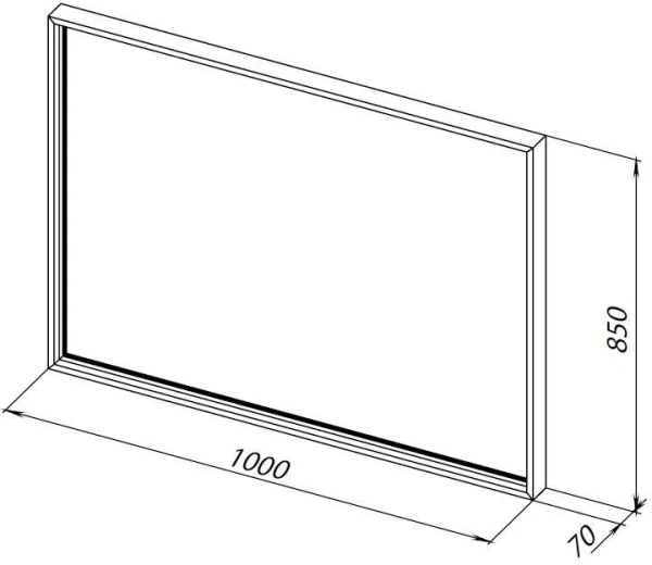 Зеркало Allen Brau Liberty 100х85х7 см с подсветкой, сенсорный выключатель, прямоугольное, подвесное/настенное, цвет рамы черный браш, для ванной комнаты