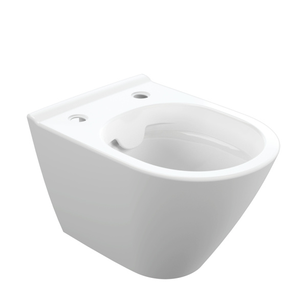 Унитаз подвесной Cersanit CITY SMART Clean On DPL EO slim LP белый, горизонтальный (в стену) выпуск, подвесной, с крышкой (сиденье) дюропласт ультратонкое, с микролифтом, безободковый