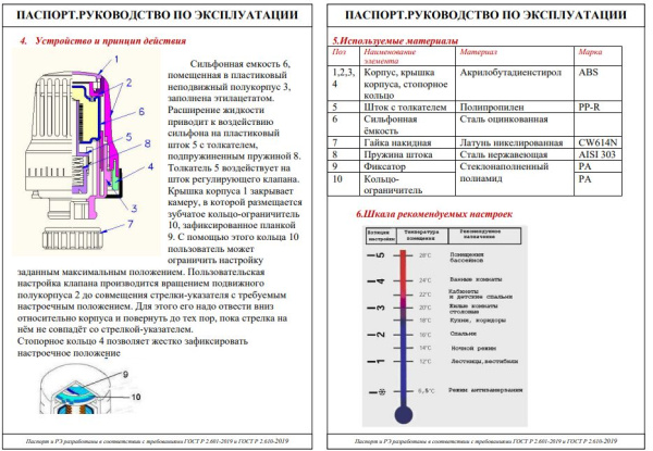 Термоголовка М30 x 1,5 VALTEC 6,5-27,5°C автоматическая, жидкостная VT.3000.0.0 (Валтек)