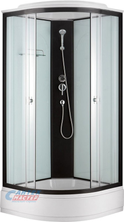 Душевая кабина 80х80х220 см Niagara Classic поддон низкий, полукруглая, угловая, стекло заднее белое, двери прозрачные, с верхним душем, без гидромассажа, смеситель, профиль хром матовый, прозрачное стекло, белая, закрытая Душевая кабина 80х80х220 см Niagara Classic поддон низкий, полукруглая, угловая, стекло заднее белое, двери прозрачные, с верхним душем, без гидромассажа, смеситель, профиль хром матовый, прозрачное стекло, белая, закрытая