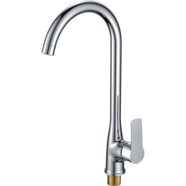 Смеситель для кухни/мойки HAIBA CRON однозахватный, поворотный, длина 177 мм, силумин, цвет хром