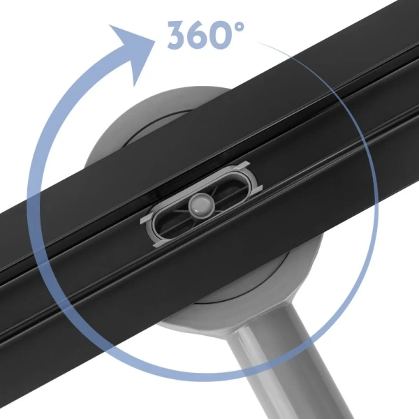 Трап щелевой REA NEOX SLIM PRO 1000, D50, цвет черный матовый, для душа в полу, мокрый затвор, горизонтальный выпуск, нержавеющая сталь, прямоугольный