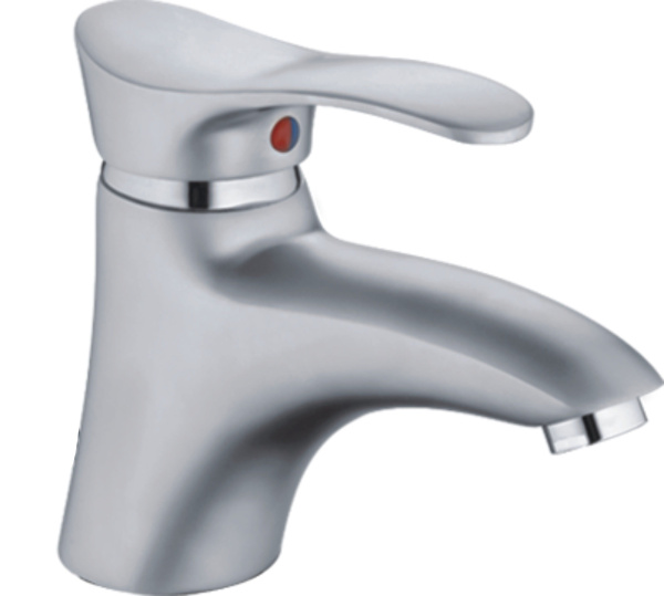 Смеситель для умывальника HAIBA однозахватный, поворотный, латунный, длина 174 мм, латунь, цвет хром матовый