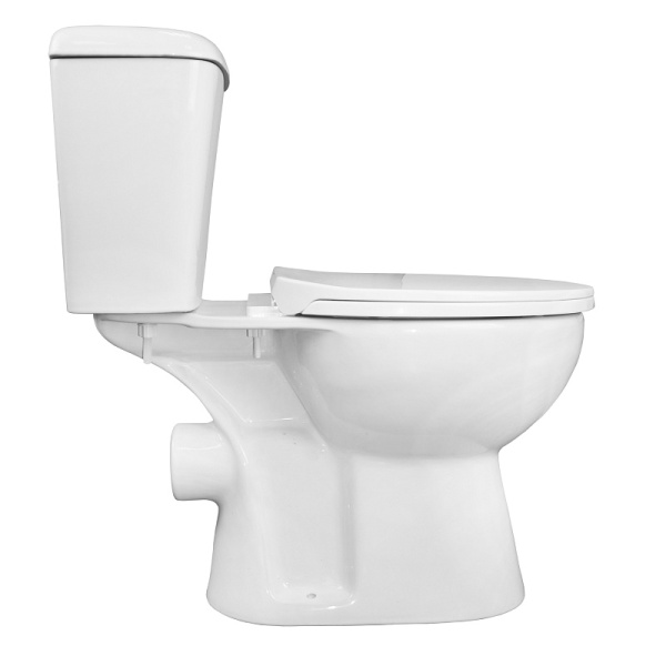 Унитаз компакт Loranto Lino 370х670х720 мм с сиденьем микролифт (soft close) полипропилен, белый (CS-CT8812)