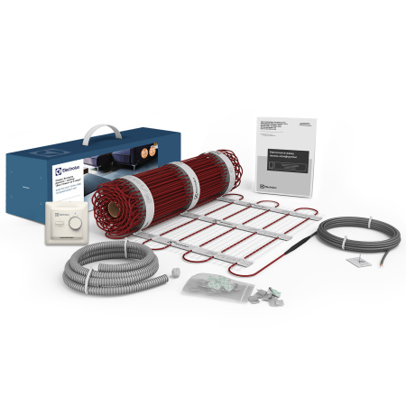 Теплый пол (мат) Electrolux Easy Fix Mat EEFM 2-180-1 1 м2 L-2 м, 180 Вт, электрический, самоклеящийся, под плитку, c терморегулятором, комплект