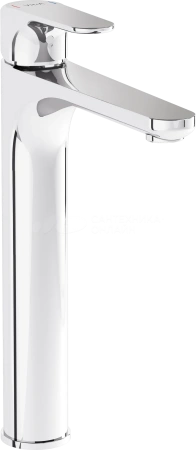 Смеситель для раковины/умывальника Vitra Root Round, однорычажный, высокий, неповоротный, длина излива 180 мм, керамический, латунь, цвет хром