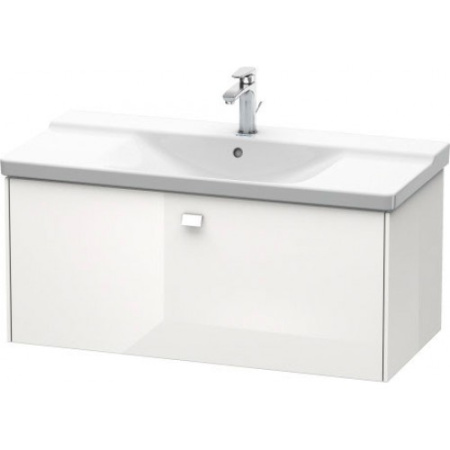 Тумба под раковину Duravit Brioso, 102х47,9х45 см, подвесная, 1 выдвижной ящик, ДСП, цвет: белый глянец, шкафчик навесной, механизм доводчика, прямоугольная, правая/левая, в ванную комнату