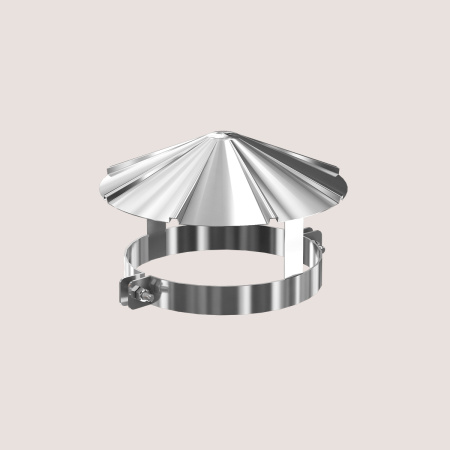 Зонтик для дымохода D115 Теплодар, оцинкованная сталь, дефлектор для одностенной трубы