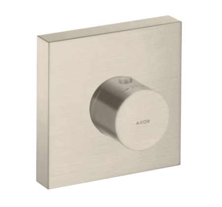 Смеситель для душа Axor Starck ShowerCollection 120/120, термостатический, скрытого монтажа, настенный, без излива/шланга/лейки, квадратный, латунный, цвет шлифованный никель, с термостатом, встроенный/встраиваемый/термостатный