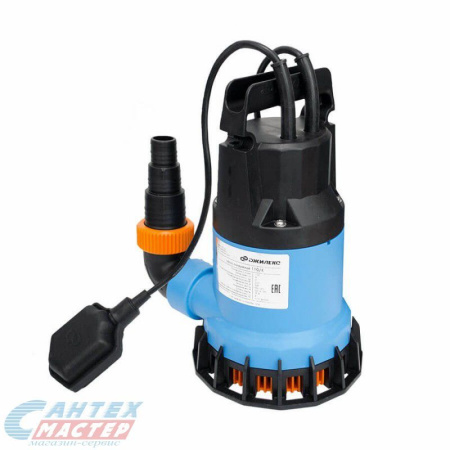 Насос погружной Джилекс Дренажник 110/8, 6.6 м³/ч, напор-8 м, 0.21 кВт  дренажный, с нижним забором (фекальный, канализационный), с поплавком, центробежный, электрический, для откачки чистой, грязной (до 40 мм) воды