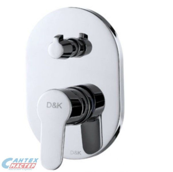 Смеситель для ванны D&K Marx Rhein однорычажный встраиваемый хром DA1394801