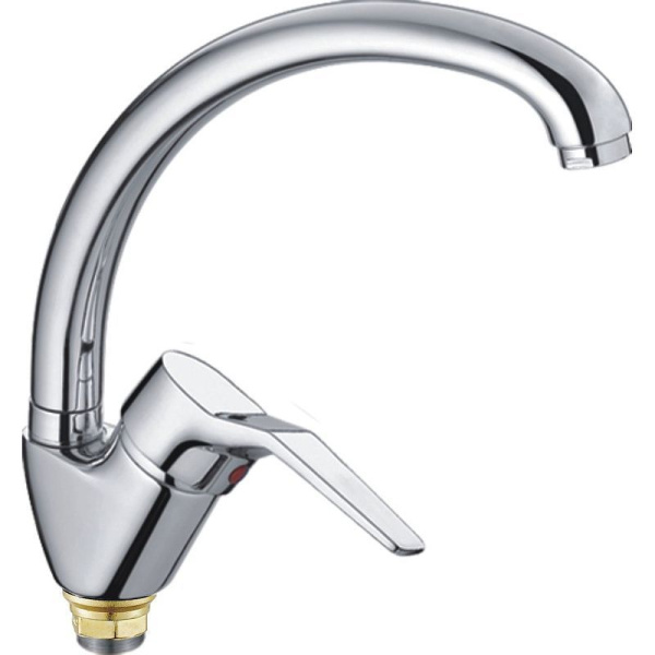 Смеситель для кухни/мойки HAIBA CRON однозахватный, поворотный, длина 183 мм, силумин, цвет хром