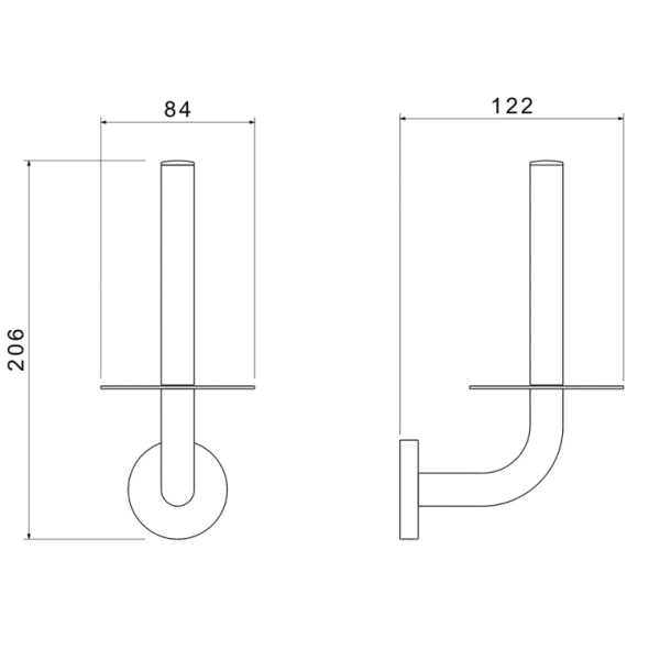 Держатель для туалетной бумаги Aquatek Оберон без крышки, цвет шлифованное золото, настенный, нержавеющая сталь/латунь, форма округлая, для туалета/ванной, для запасного рулона