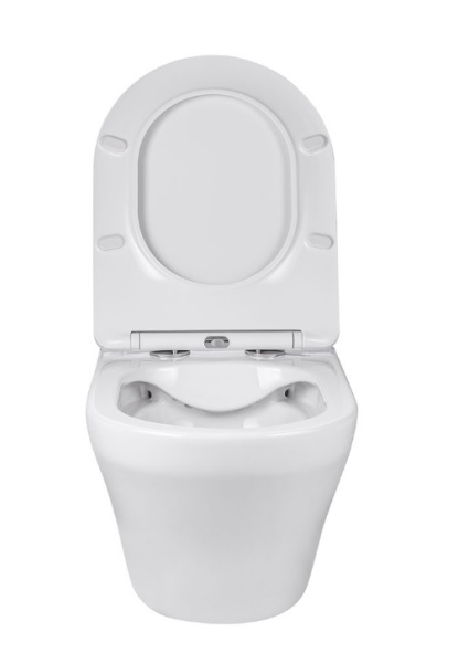 Унитаз подвесной Vincea Edge-M 55,5х36,5х35,5 безободковый, цвет белый, фарфор, овальный, горизонтальный выпуск (в стену), для инсталляции/скрытого бачка, антивсплеск