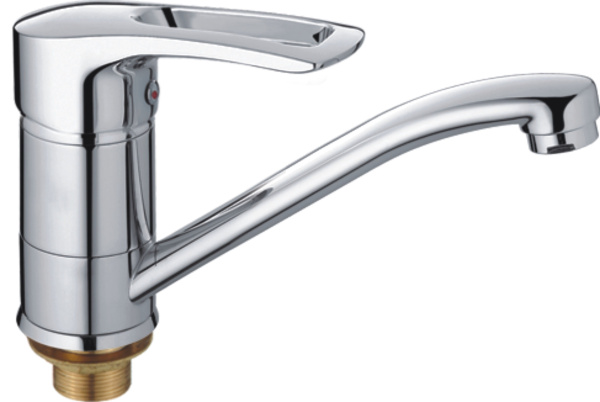 Смеситель для умывальника HAIBA однозахватный, поворотный, латунный, длина 192 мм, латунь, цвет хром